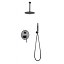 Conjunto grifo de ducha empotrado monomando TIVOLI black gun metal de IMEX